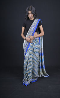 Madhubani with Indigo Anchal